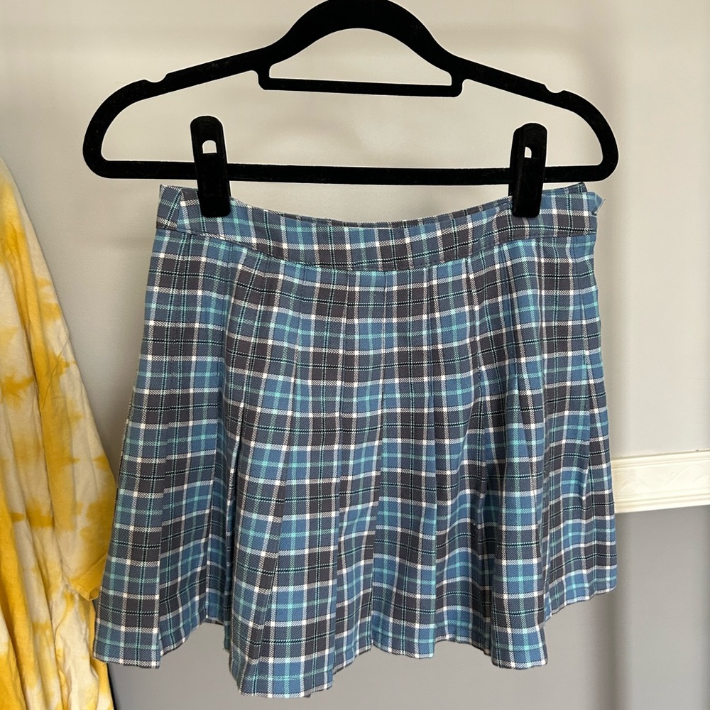 Aeropostale Blue Mini Skater Skirt with Pleats